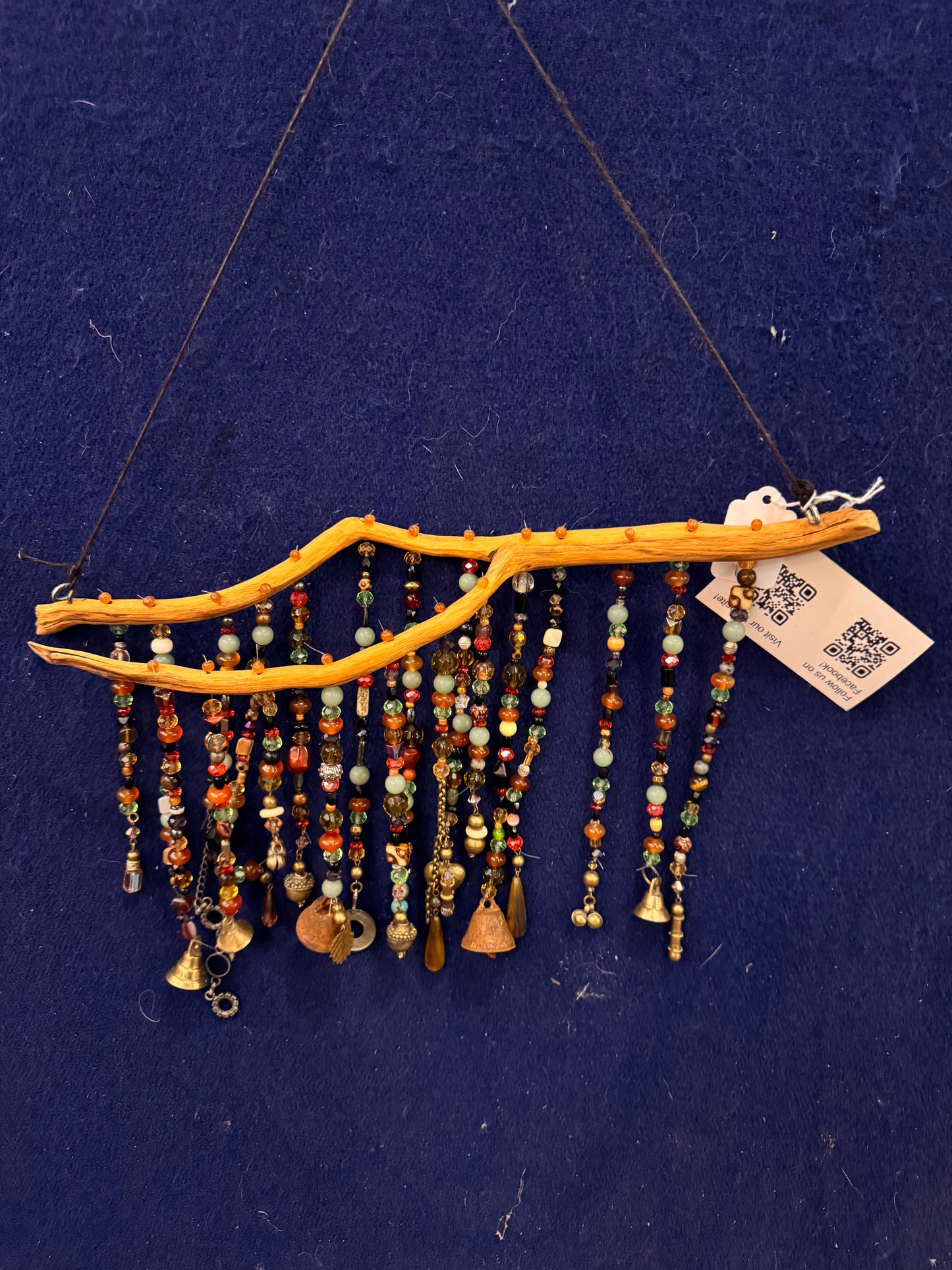 Handmade Multicolor Boho Suncatcher on Driftwood