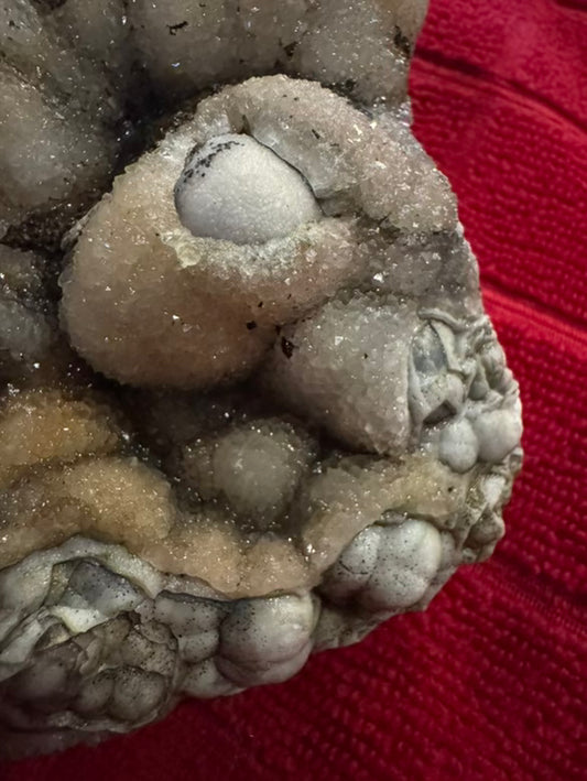 Sparkling 5" Specimen of Chalcedony Druzy Quartz Sourced from Missouri