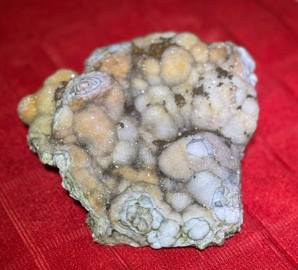 Sparkling 5" Specimen of Chalcedony Druzy Quartz Sourced from Missouri