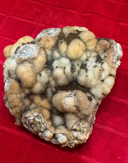 Sparkling 5" Specimen of Chalcedony Druzy Quartz Sourced from Missouri