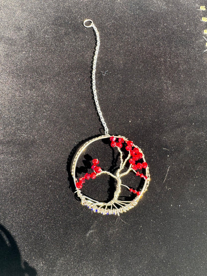 Handmade Red Tree of Life Ornament