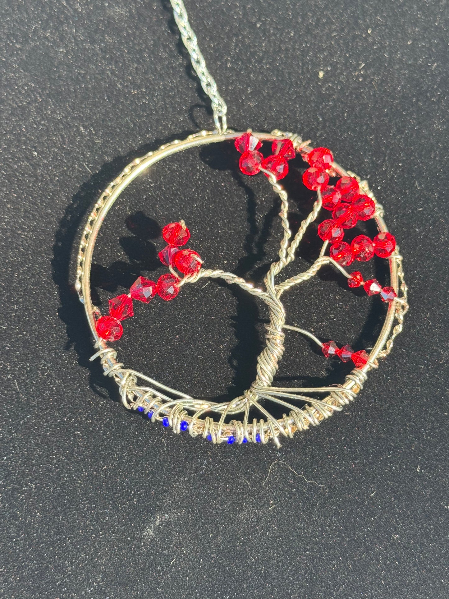 Handmade Red Tree of Life Ornament