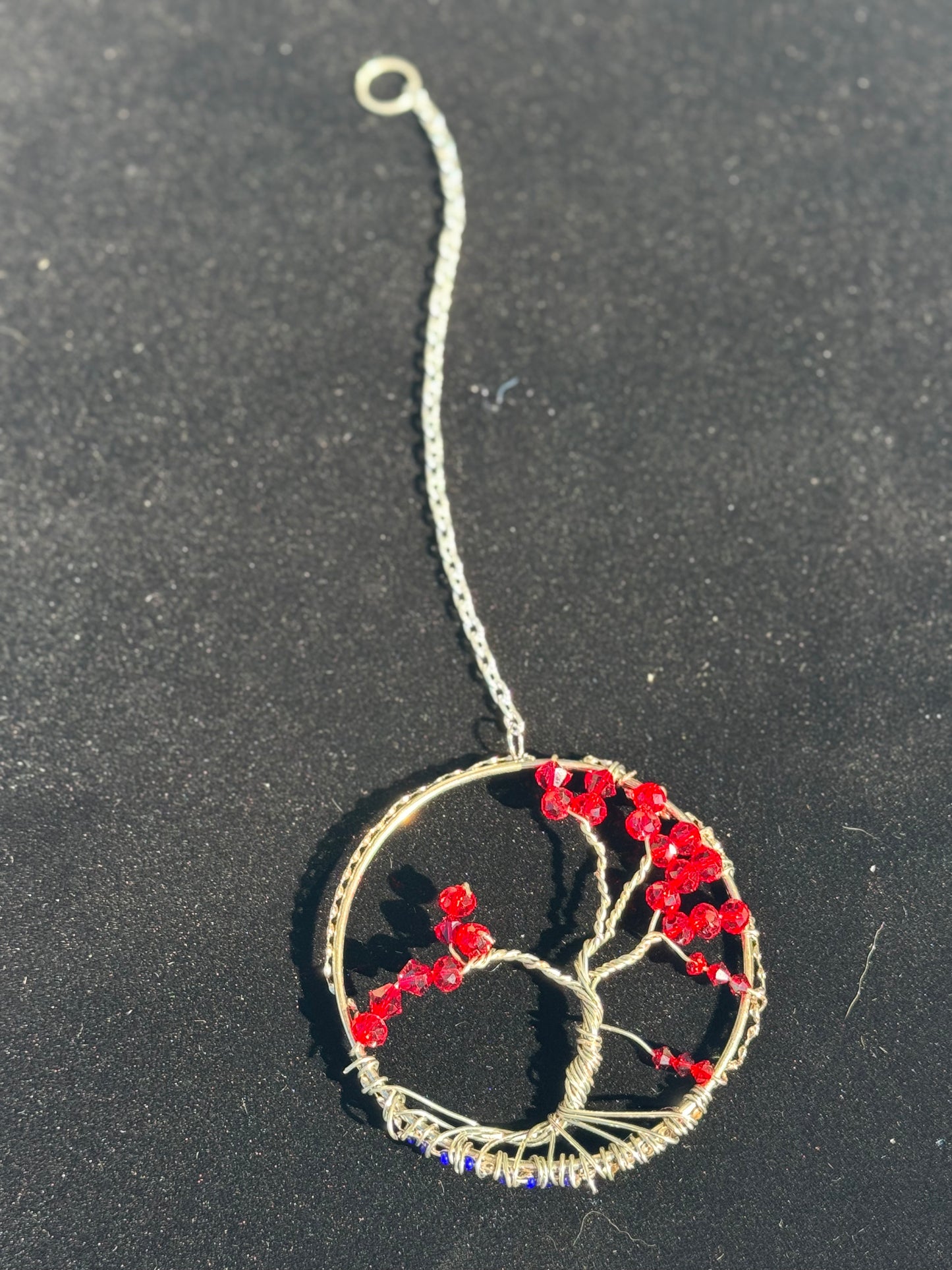 Handmade Red Tree of Life Ornament