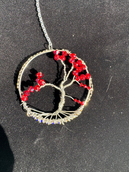 Handmade Red Tree of Life Ornament
