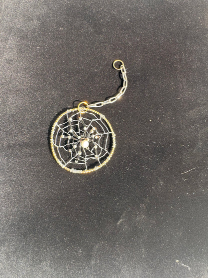 Black and White Orb Weaver Spider Ornament