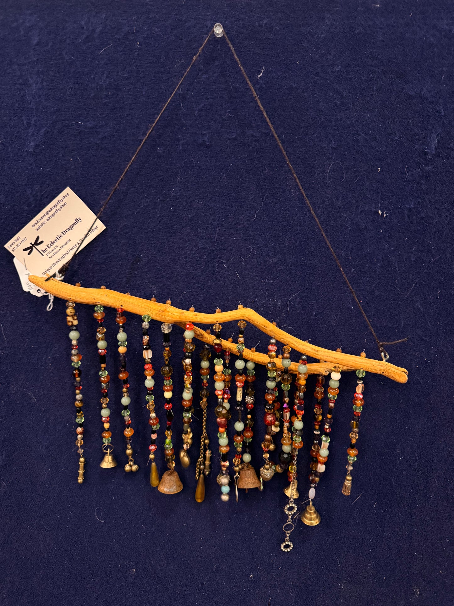 Handmade Multicolor Boho Suncatcher on Driftwood