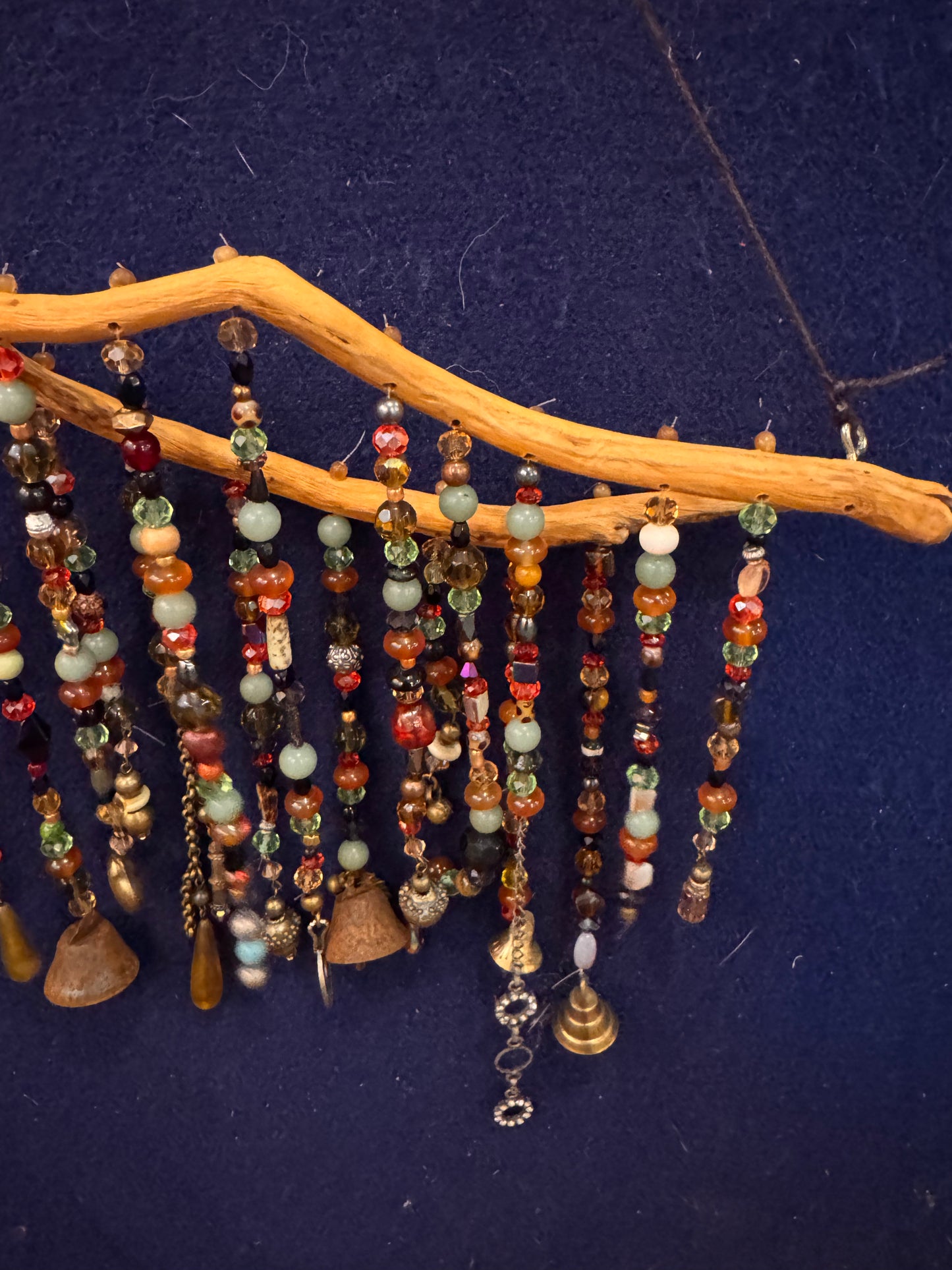 Handmade Multicolor Boho Suncatcher on Driftwood