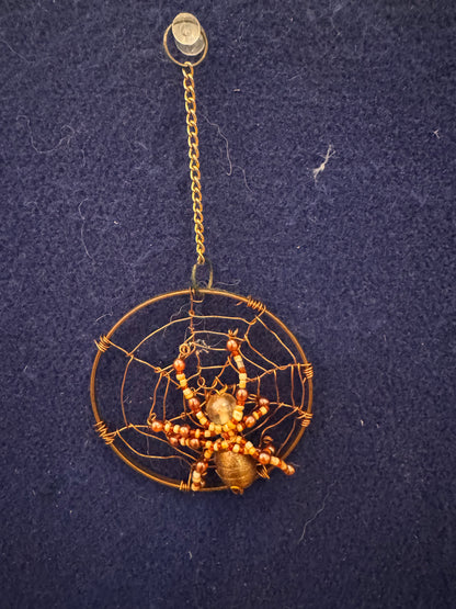 Gold Body Handmade Christmas Spider Ornament