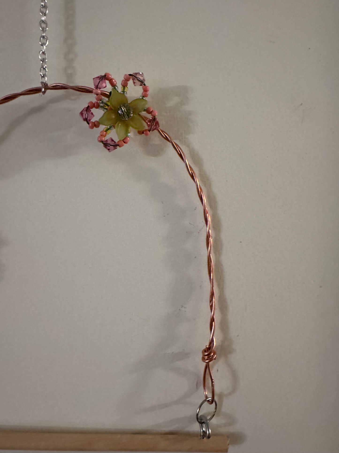 Hummingbird Perch with Red Flowers