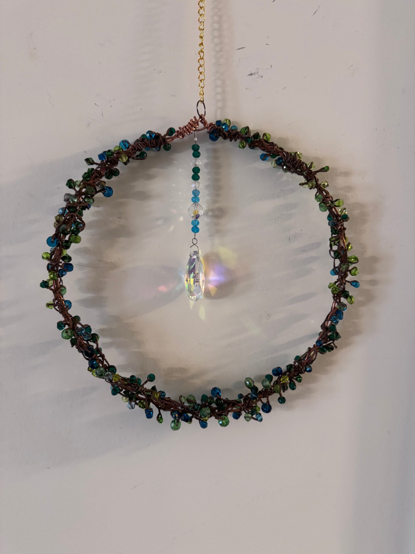 8" Crystal wreath suncatcher
