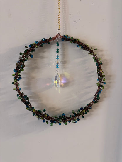 8" Crystal wreath suncatcher