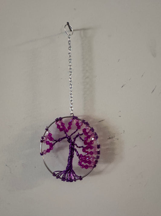 Purple Tree of Life Suncatcher on 6" Hoop