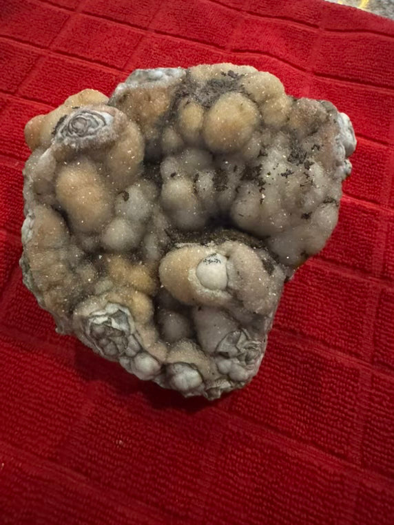 Sparkling 5" Specimen of Chalcedony Druzy Quartz Sourced from Missouri