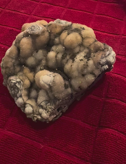 Sparkling 5" Specimen of Chalcedony Druzy Quartz Sourced from Missouri