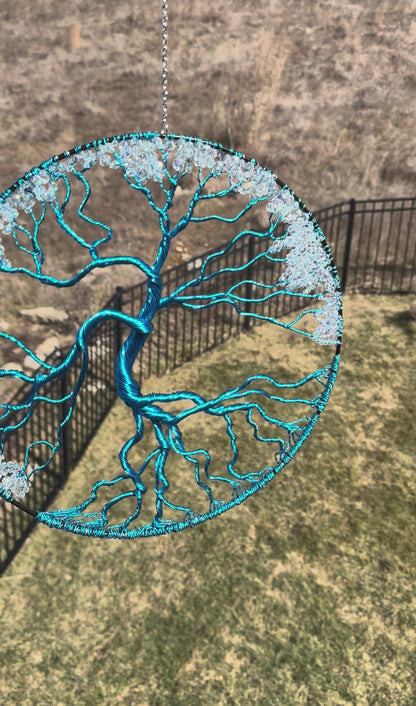 Large Blue Tree of Life Suncatcher or Wall Hanging