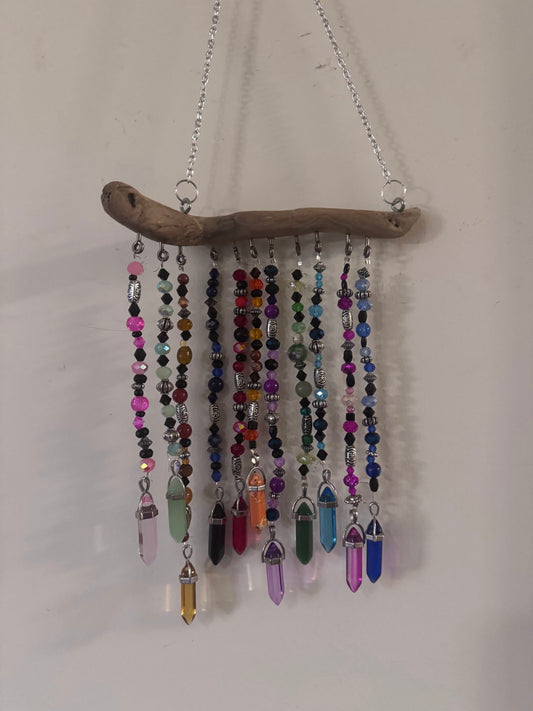 Multicolor Suncatcher with colored crystal points